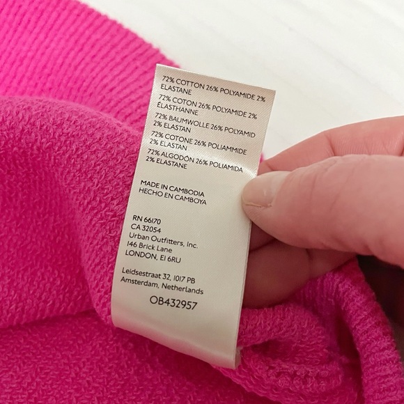 NWT Free People Ottoman Oversized Slouchy Ribbed Knit Raspberry Rose Pink Small - Picture 12 of 16